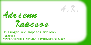 adrienn kapcsos business card